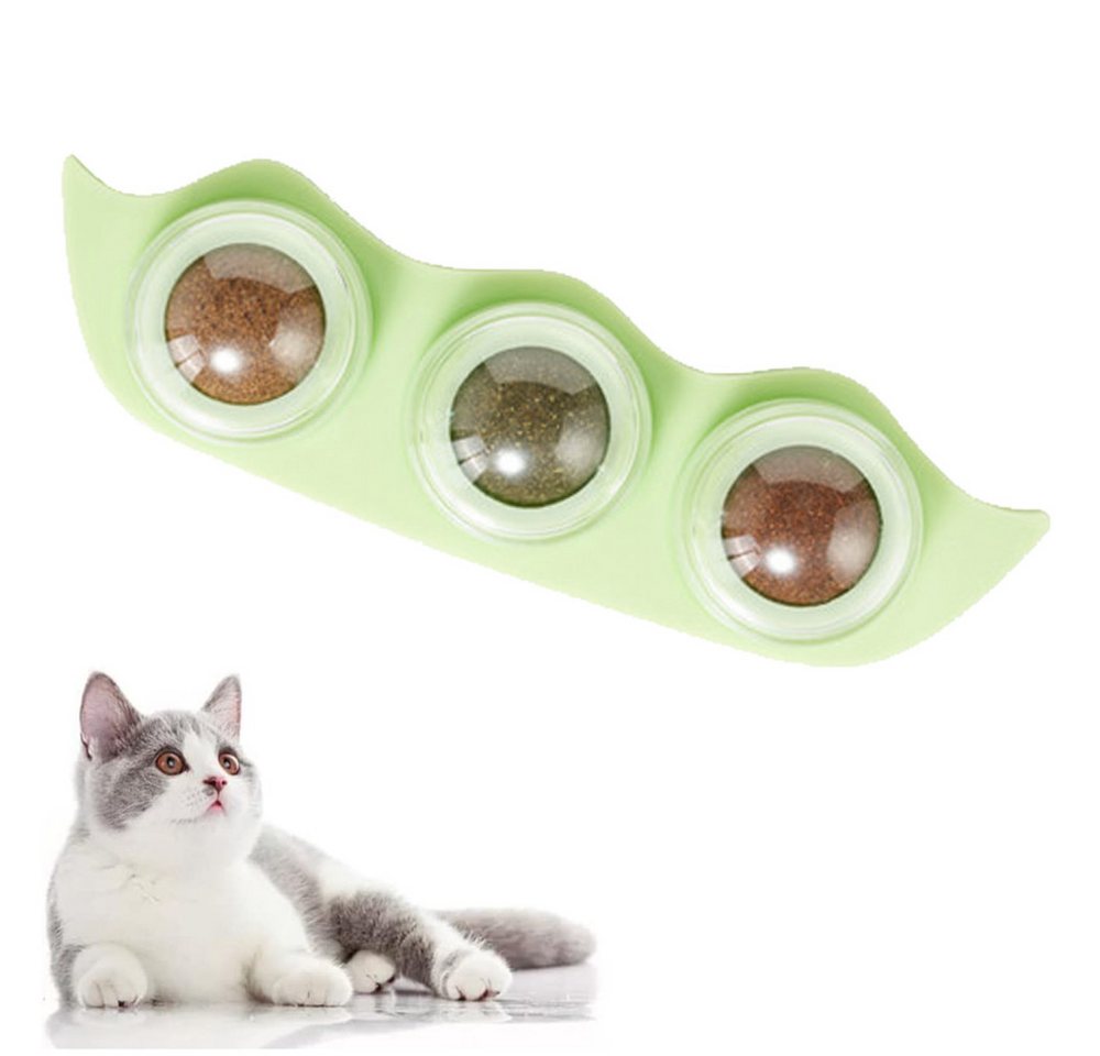 Lubgitsr Tier-Beschäftigungsspielzeug Katzenminze Ball Spielzeug für Katzen Lecken, Drehbare für Kätzchen von Lubgitsr