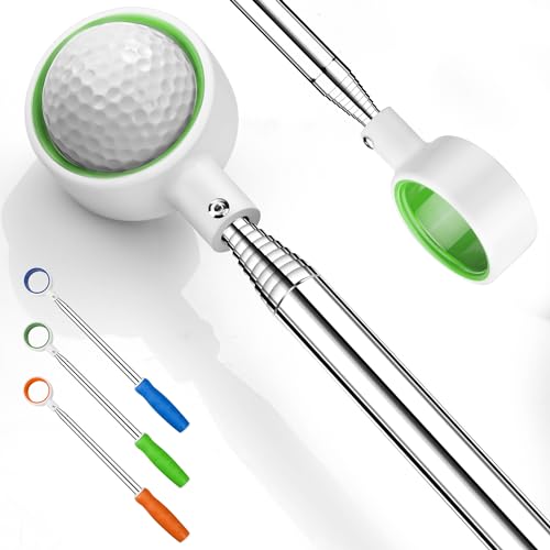 prowithlin Golfball-Retriever, 2,7 m/3,6 m, unzerbrechlicher Kopf, Golfball-Retriever, Teleskop, Gummischlaufe – zweiseitig, einfach aufzunehmen, Premium-Edelstahl-Ball-Retriever-Werkzeug, Golfzubehör von prowithlin