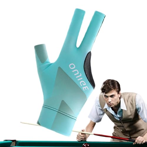 Luckxing Pool-Queue-Sporthandschuhe, Billard-Pool-Handschuhe - Unisex DREI-Finger-Billardhandschuhe,Sportzubehör mit verdicktem Handgelenkdesign für Billardprofis, Enthusiasten und Anfänger von Luckxing