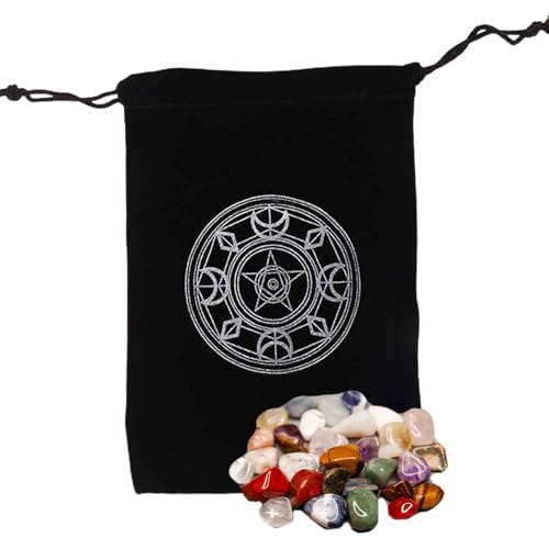 Luckxing Tarot Taschen Beutel | Mysteriöse Schwarze magische Tarotkarten-Aufbewahrungstasche,Tarot-Karten- und Würfel-Aufbewahrungstasche, Brettspiel-Stickerei-Tarot-Tasche mit Kordelzug für Luckxing Tarot Taschen Beutel | Mysteriöse Schwarze magische Tarotkarten-Aufbewahrungstasche,Tarot-Karten- und Würfel-Aufbewahrungstasche, Brettspiel-Stickerei-Tarot-Tasche mit Kordelzug für von Luckxing