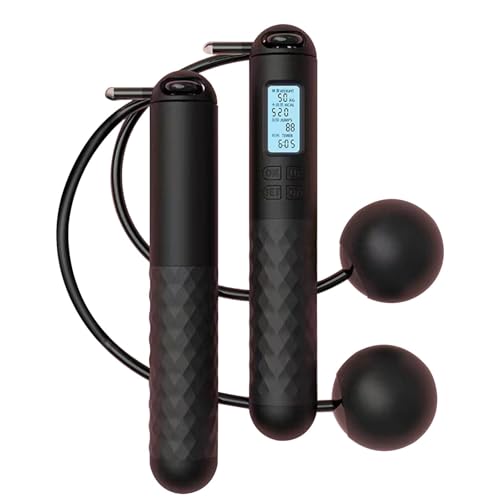Springseil Mit Zähler, Seilspringen Kabelloser Ball, Jump Rope Einstellbar Rutschfeste Griffe, Erwachsene Kinder Seilspringen Fitness Verstellbares Schnurloses Hüpfseil Sport Mit Silikongriff Für Männ Springseil Mit Zähler, Seilspringen Kabelloser Ball, Jump Rope Einstellbar Rutschfeste Griffe, Erwachsene Kinder Seilspringen Fitness Verstellbares Schnurloses Hüpfseil Sport Mit Silikongriff Für Männ von Luckxing