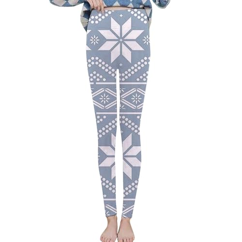 Luckywaqng Damen Winter Samt Warm Weihnachten Retro Bedruckte Home Leggings Mund Schutz (Blue, M) von Luckywaqng