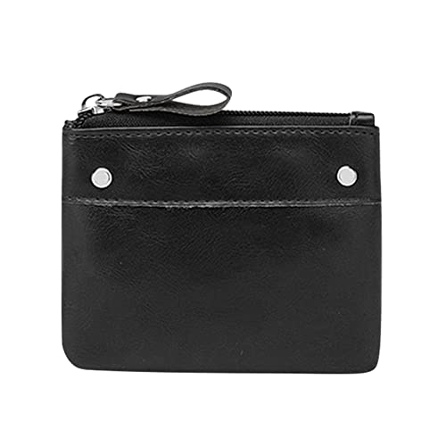 Luckywaqng Damentasche Modedesign Feine kleine PU- Geldbörse Geldbeutel Leichte Tasche Große Herren Brieftasche (Black, One Size) von Luckywaqng