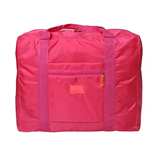 Luckywaqng Organisation wasserdichte Kleidung Reisen Nylon Reisetasche Aufbewahrungstasche Handgriff Faltende Steppdecke Aufgaben Und Organisatoren Shampoo-Behälter in (Z1-Hot Pink, One Size) von Luckywaqng