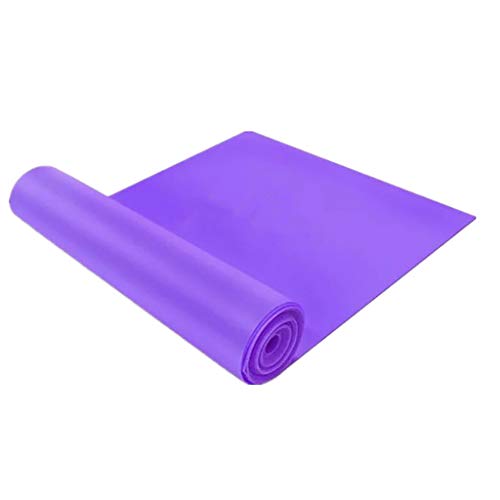 Luckywaqng Pilates Long Fitness Resistance-Stretch 1,5m elastisches Yoga-Band Belt Übung Fitness & Yoga-Ausrüstung Fitnessband Arme (Purple, One Size) von Luckywaqng
