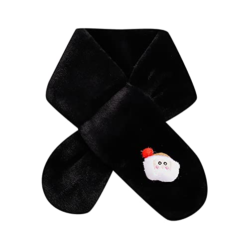 Luckywaqng und Winter Schal Baby Baby Baumwolle Schal dünne Doppelschicht koreanischen Stil und Mädchen Schal Snowboard-Zubehör (Black, One Size) von Luckywaqng