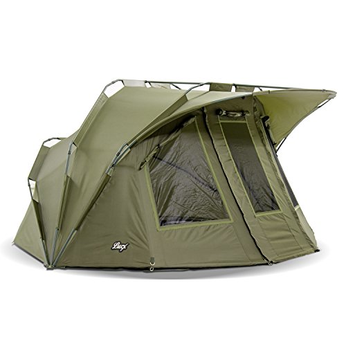 Lucx® Lion Angelzelt Bivvy 1-2 Mann Karpfenzelt Carp Dome Angler Zelt 10.000mm Wassersäule - Campingzelt von Lucx