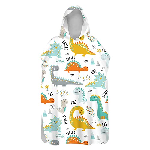 Lukery BadePoncho für Erwachsene Kinder, 3D Tierdruck Strand Poncho mit Kapuze, Schnelltrocknend Hoodie Handtuch Poncho Bademantel, Personalisiert Baden für Surfen Schwimmen (Dinosaurier A,80x145cm) Lukery BadePoncho für Erwachsene Kinder, 3D Tierdruck Strand Poncho mit Kapuze, Schnelltrocknend Hoodie Handtuch Poncho Bademantel, Personalisiert Baden für Surfen Schwimmen (Dinosaurier A,80x145cm) von Lukery