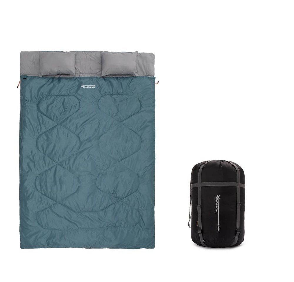Lumaland Doppelschlafsack 2-Personen Schlafsack groß Kopfkissen, 190x30x150cm - Hüttenschlafsack wasserabweisend, atmungsaktiv Lumaland Doppelschlafsack 2-Personen Schlafsack groß Kopfkissen, 190x30x150cm - Hüttenschlafsack wasserabweisend, atmungsaktiv von Lumaland