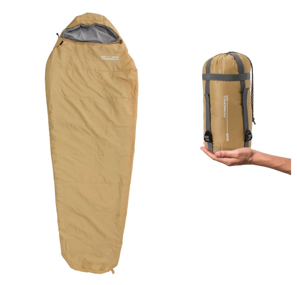 Lumaland Mumienschlafsack Where Tomorrow Camping Schlafsack Small & Light, mit Tasche - 220 x 80 x 50 cm wasserabweisend Konturkapuze Wärmekragen Lumaland Mumienschlafsack Where Tomorrow Camping Schlafsack Small & Light, mit Tasche - 220 x 80 x 50 cm wasserabweisend Konturkapuze Wärmekragen von Lumaland