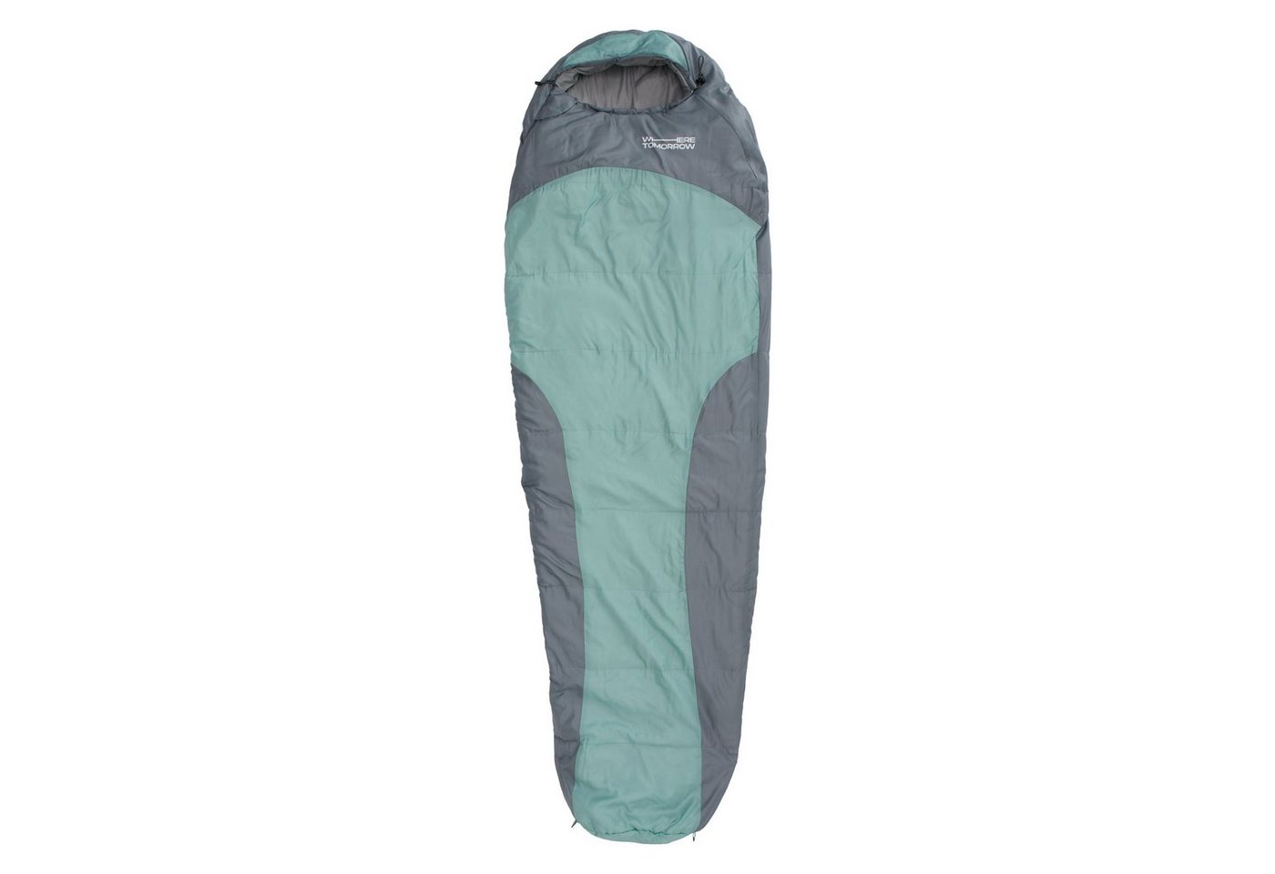 Lumaland Mumienschlafsack Where Tomorrow Camping Schlafsack mit Tasche, wasserabweisend Wärmekragen atmungsaktiv 230x80x55 von Lumaland