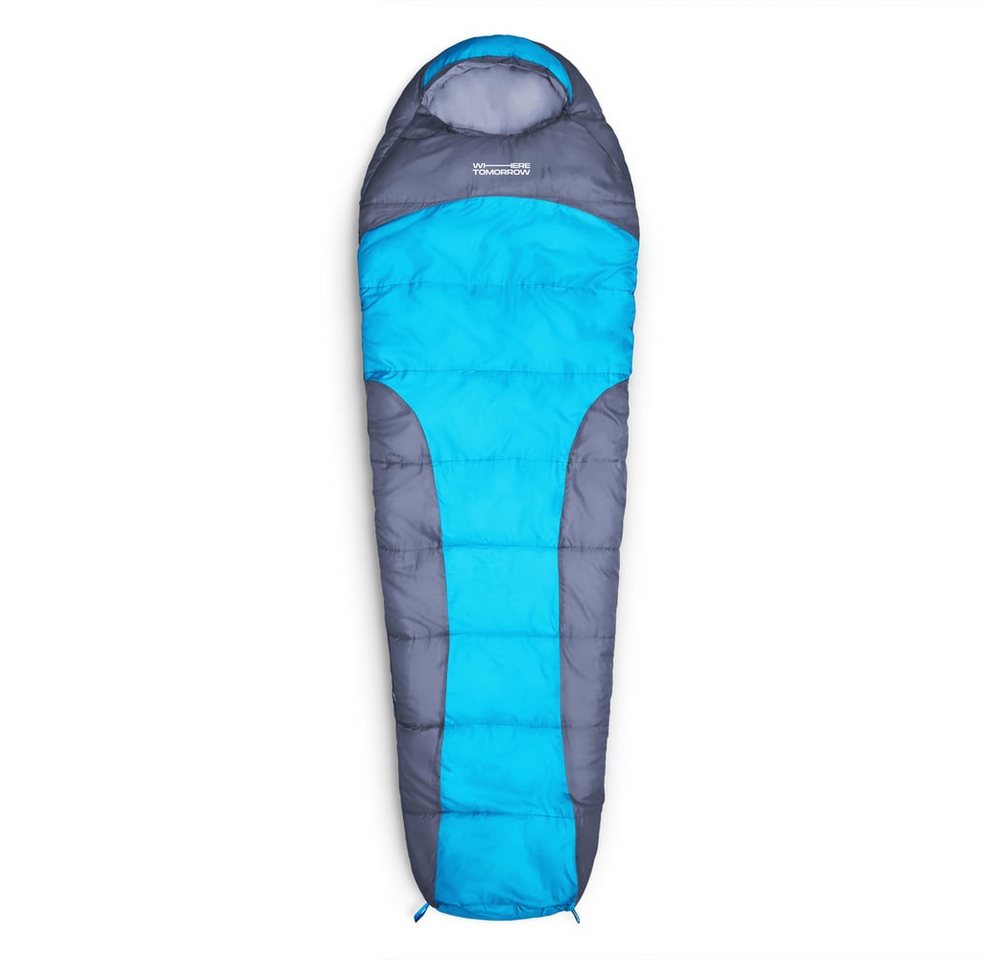 Lumaland Mumienschlafsack Where Tomorrow Camping Schlafsack mit Tasche, wasserabweisend Wärmekragen atmungsaktiv 230x80x55 Lumaland Mumienschlafsack Where Tomorrow Camping Schlafsack mit Tasche, wasserabweisend Wärmekragen atmungsaktiv 230x80x55 von Lumaland