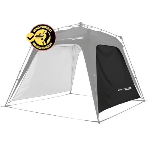 Lumaland Outdoor Seitenteil für Pop Up Pavillon | Seitenwand für Gartenzelt & Camping & Partyzelt | 225 x 155 x 132,5 cm | Passend für Lumaland Indoor & Outdoor Pavillons [Schwarz] von Lumaland