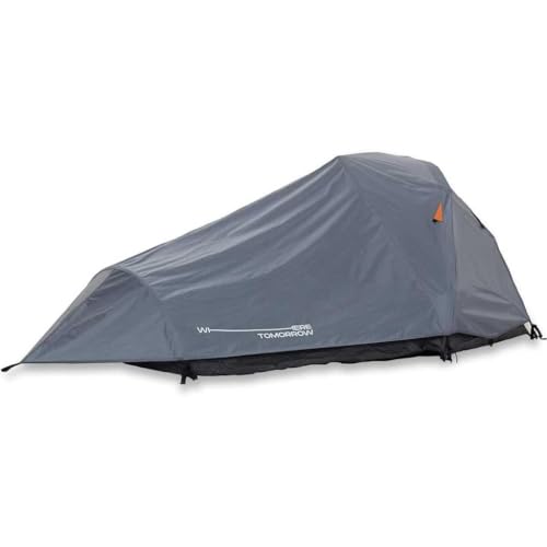 Lumaland Where Tomorrow 2-Personen-Kompakt-Zelt - Pop Up Wurfzelt Trekkingzelt - 245x160x95 cm - Camping Festival - Ultraleicht, wasserdicht, robust - Grau von Lumaland