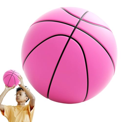 Leiser Basketball, PU-Schaum, leiser Basketball, leiser Ball, weicher 3D-Trainingsball, stummer Basketball, heller Basketball für Kinder, Jugendliche, Erwachsene und Indoor-Aktivitäten von Lumiscent