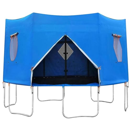 Runder Trampolin-Zeltschirm – Outdoor-Gartentrampolin-Schatten | Trampolin-Schatten | Sonnenfeste Oberseite | Trampolin-Schutzzubehör für Gemeinschaftsveranstaltungen, Camping, Partys von Lumiscent