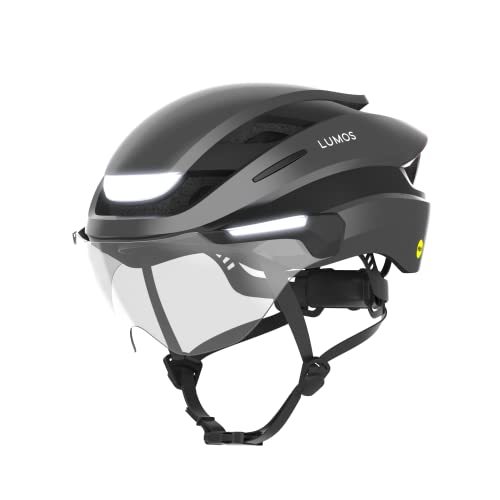 Lumos Ultra E-Bike Smart-Helm | NTA 8776 Zertifiziert | LED-Front- & Rücklichter | Einziehbares Visier | App-Steuerung | Für E-Bike, Scooter, Radfahren | Erwachsene, Männer, Frauen von Lumos