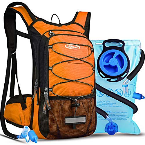 Lunidry Fahrradrucksack mit Trinkblase 3L, Laufrucksack Trinkrucksack 15L für Damen & Herren, Wasserdicht Sportrucksack Hydration Rucksack für MTB Ski Bike Outdoor Sport von Lunidry