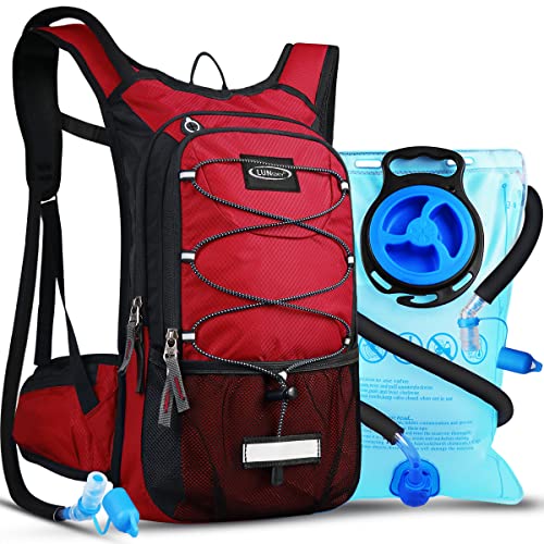 Lunidry Fahrradrucksack mit Trinkblase 3L, Laufrucksack Trinkrucksack 15L für Damen & Herren, Wasserdicht Sportrucksack Hydration Rucksack für MTB Ski Bike Outdoor Sport Lunidry Fahrradrucksack mit Trinkblase 3L, Laufrucksack Trinkrucksack 15L für Damen & Herren, Wasserdicht Sportrucksack Hydration Rucksack für MTB Ski Bike Outdoor Sport von Lunidry