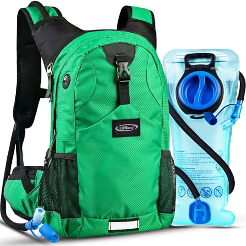 Lunidry Trinkrucksack Fahrradrucksack mit Trinkblase 2L Wasserdicht Sportrucksack, 20L Hydration Rucksack Herren Damen Outdoor Laufrucksack Tagesrucksack Wanderrucksack für Camping Ski MTB Fahrrad Lunidry Trinkrucksack Fahrradrucksack mit Trinkblase 2L Wasserdicht Sportrucksack, 20L Hydration Rucksack Herren Damen Outdoor Laufrucksack Tagesrucksack Wanderrucksack für Camping Ski MTB Fahrrad von Lunidry