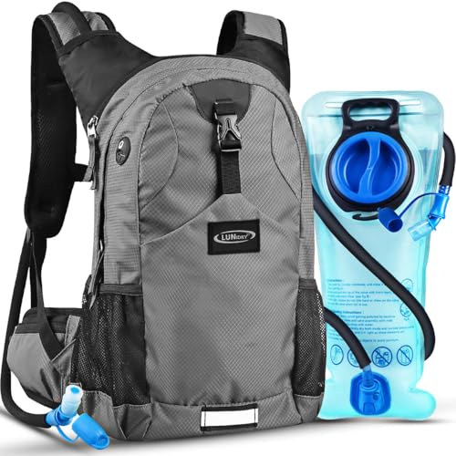 Lunidry Trinkrucksack Fahrradrucksack mit Trinkblase 2L Wasserdicht Sportrucksack, 20L Hydration Rucksack Herren Damen Outdoor Laufrucksack Tagesrucksack Wanderrucksack für Camping Ski MTB Fahrrad Lunidry Trinkrucksack Fahrradrucksack mit Trinkblase 2L Wasserdicht Sportrucksack, 20L Hydration Rucksack Herren Damen Outdoor Laufrucksack Tagesrucksack Wanderrucksack für Camping Ski MTB Fahrrad von Lunidry