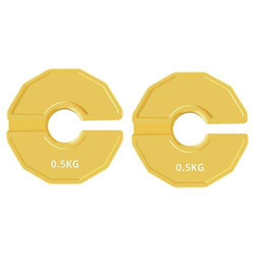 Luobannm 2PCS Fitnessstudio Mikro Typ Platten Hantelbruchteil Gewichtplatte Gummigewichtsplatten Platten Add-On Öffnung 35mm 0,5KG von Luobannm