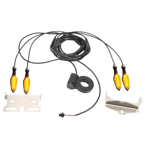 Luobannm Blinker für Elektrofahrräder, E-Bikes, 36 V, 48 V, 52 V, 72 V, Wasserdichtes Kabel, LED, Blinkend, V04-36-72 V Luobannm Blinker für Elektrofahrräder, E-Bikes, 36 V, 48 V, 52 V, 72 V, Wasserdichtes Kabel, LED, Blinkend, V04-36-72 V von Luobannm