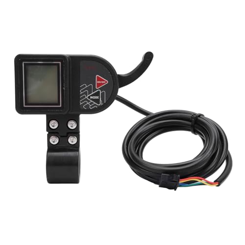 E-Bike-LCD-Display, Langlebiges E-Scooter-Panel, E-Bike-Panel, 3-stufiges LCD-Display mit Hintergrundbeleuchtung, Wasserdichtes Fahrrad-Lenkermessgerät, Verbessern Sie Ihr (36V) von Luocute