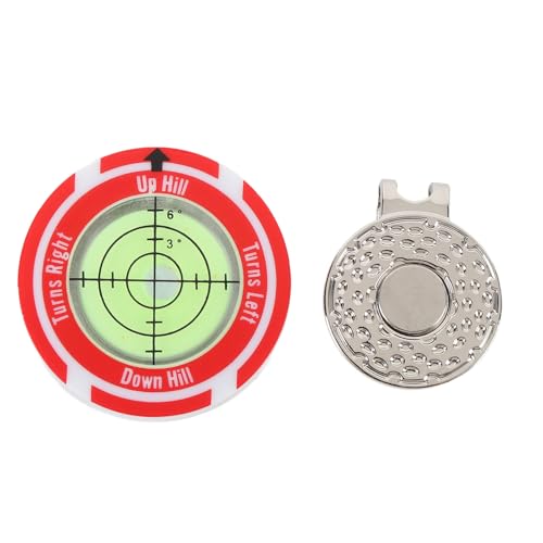 Golf Putt Green Reader, Golf-Trainingshilfe, Stilvoll mit Hut-Clip, Ballmarker, Golf-Zubehör für Männer und Frauen, Golfball-Marker, Leichte Golf-Runde Wasserwaage für das von Luocute