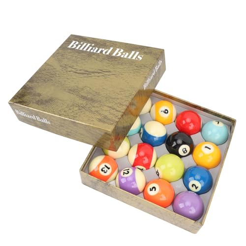 Luocute Professionelles Billard-Billardball-Set mit 2,3 Zoll Durchmesser in Regulärer Größe, Standard-Set mit 16 Poolbällen für Billardtisch, Billardtisch-Zubehör, Ball-Set für von Luocute