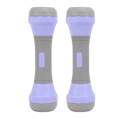 Luocute Verstellbares Hanteln-Set für Frau, 2,2 Lb 3,3 Lb 4,4 Lb Heim-Gym-Hanteln-Set, Einfache Gewichts Anpassung, Anti-Rutsch-Griff, Geeignet für Gymnastik, Yoga-Training (violett) von Luocute