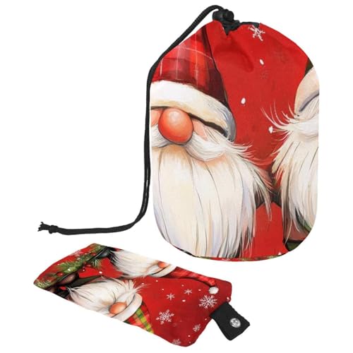 Make-up-Tasche mit Kordelzug, große Kapazität, Reise-Kosmetiktasche mit kleinem Reißverschluss, tragbar, faule Kulturbeutel, Geschenke für Frauen, Weihnachtsbäume, Mehrfarbig 5, Einheitsgröße, von Luoweisi