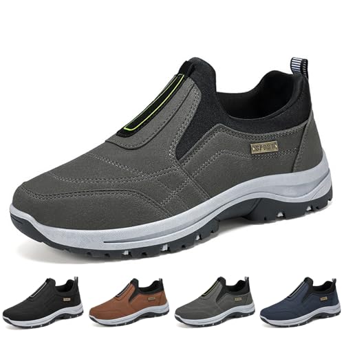 Lurebest Lunashinex Strick-Sneaker, Lunashinex Herren-Sneaker Aus Wildleder Mit Dicker Sohle, Orthopädische Schuhe Für Damen Und Herren, Lunashinex Strick-Sneaker Orthopädische Schuhe (Grau,41) von Lurebest