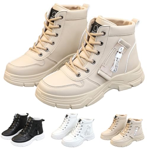 Lurebest wasserdichte, Warme Stiefeletten Zum Schnüren Für Damen, Orthopädische Stiefeletten Für Damen, Stiefeletten Mit Fußgewölbeunterstützung, Schnürstiefeletten (Khaki,36) von Lurebest