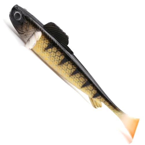 Lurejunks Finisher 16cm - 2 Gummifische, Gummiköder zum Angeln auf Raubfische, Softbaits zum Spinnfischen, Farbe:Little Zander Lurejunks Finisher 16cm - 2 Gummifische, Gummiköder zum Angeln auf Raubfische, Softbaits zum Spinnfischen, Farbe:Little Zander von Lurejunks