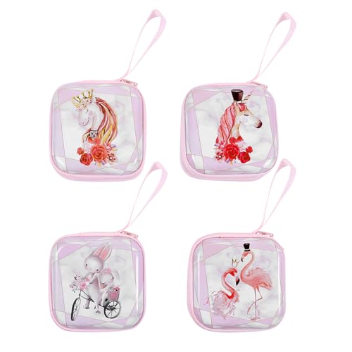 Lurrose 4 x Mini-Geldbörse, modische Aufbewahrungstasche für Schlüssel, Münzen, Kopfhörer-Organizer, Tasche für Kinder, Lurrose 4 x Mini-Geldbörse, modische Aufbewahrungstasche für Schlüssel, Münzen, Kopfhörer-Organizer, Tasche für Kinder, von Lurrose