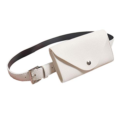 Lurrose Mini-Gürteltasche aus Polyurethan, Beige, beige, Größe 1, Lurrose Mini-Gürteltasche aus Polyurethan, Beige, beige, Größe 1, von Lurrose