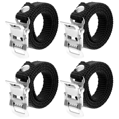 4 Stück Fahrrad Pedalriemen 50cm Nylon Fahrrad Pedal Straps Gurtband mit Metallschnalle Schwarz Stabilisator Gurte Fußpedale Pedal Straps Fixie für Training Spin Fahrrad Outdoor Fahrräder von Lusofie