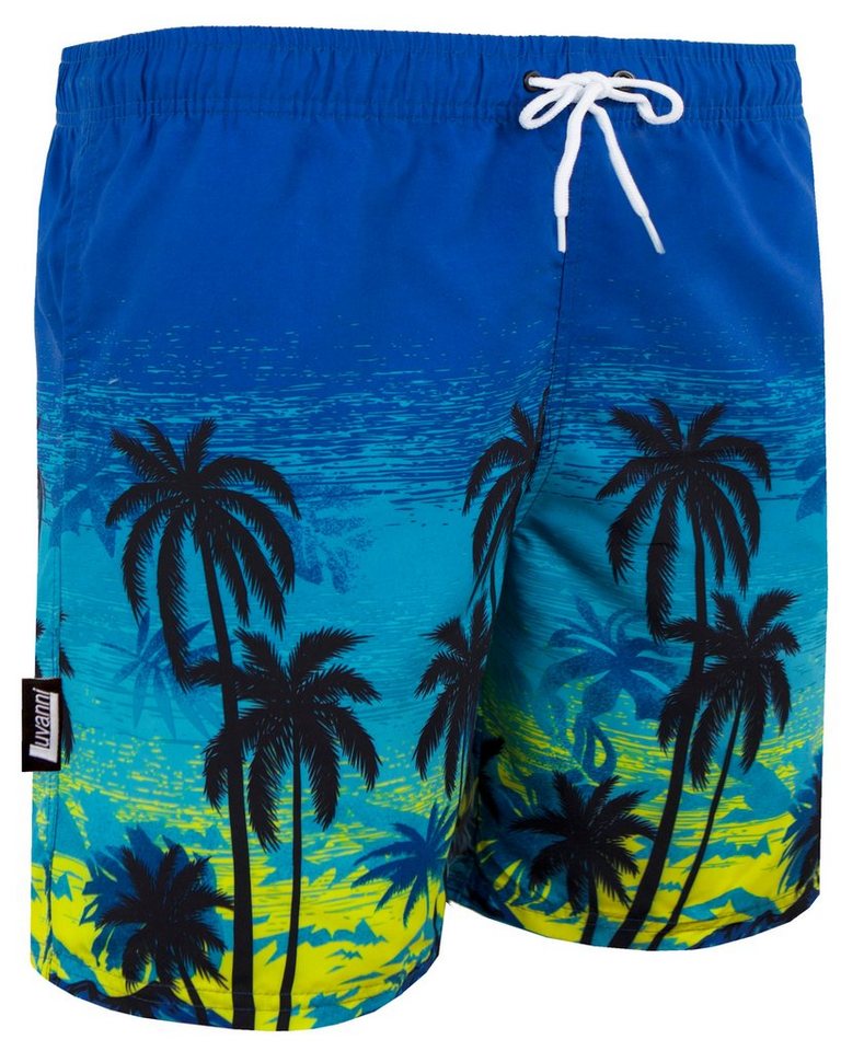 Luvanni Badehose Badehose Herren Schnelltrocknende Beachshorts 439v23 Badeshorts Kordelzug Boardshorts Schwimmhose Männer Streifen Palmen Luvanni Badehose Badehose Herren Schnelltrocknende Beachshorts 439v23 Badeshorts Kordelzug Boardshorts Schwimmhose Männer Streifen Palmen von Luvanni