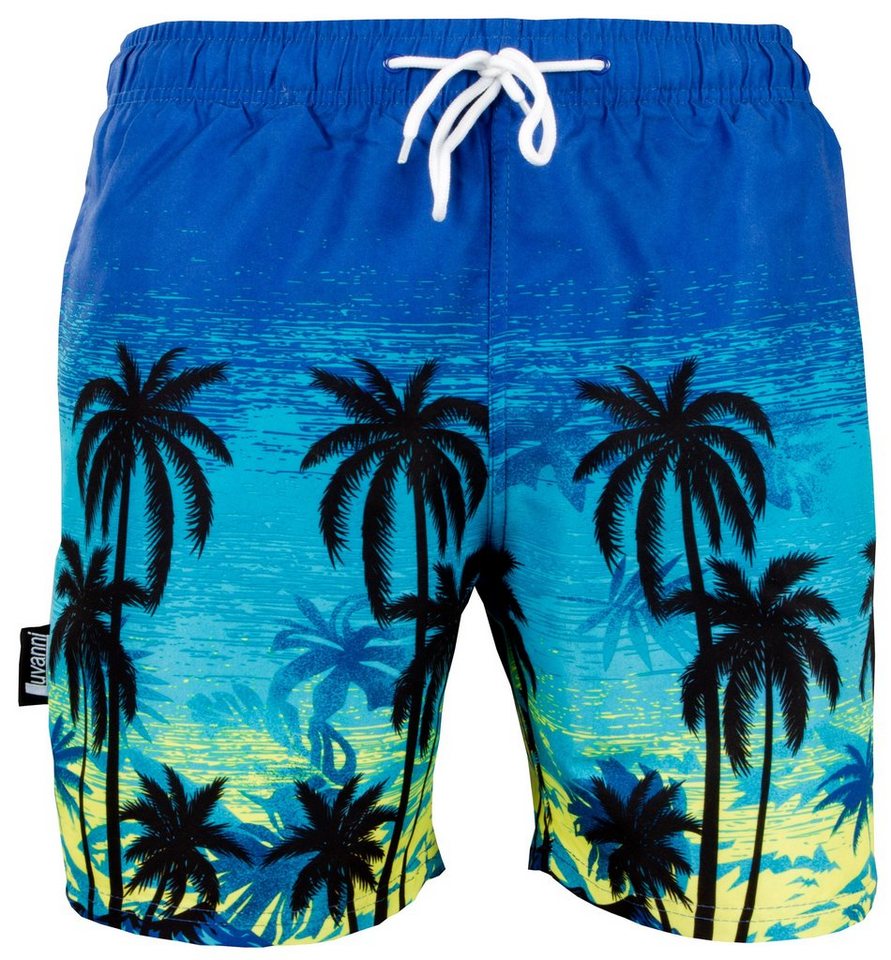 Luvanni Badehose Badehose Herren Schnelltrocknende Beachshorts Badeshorts Regular Fit Kordelzug Boardshorts Schwimmhose Lässiger Bequemer Schnitt von Luvanni