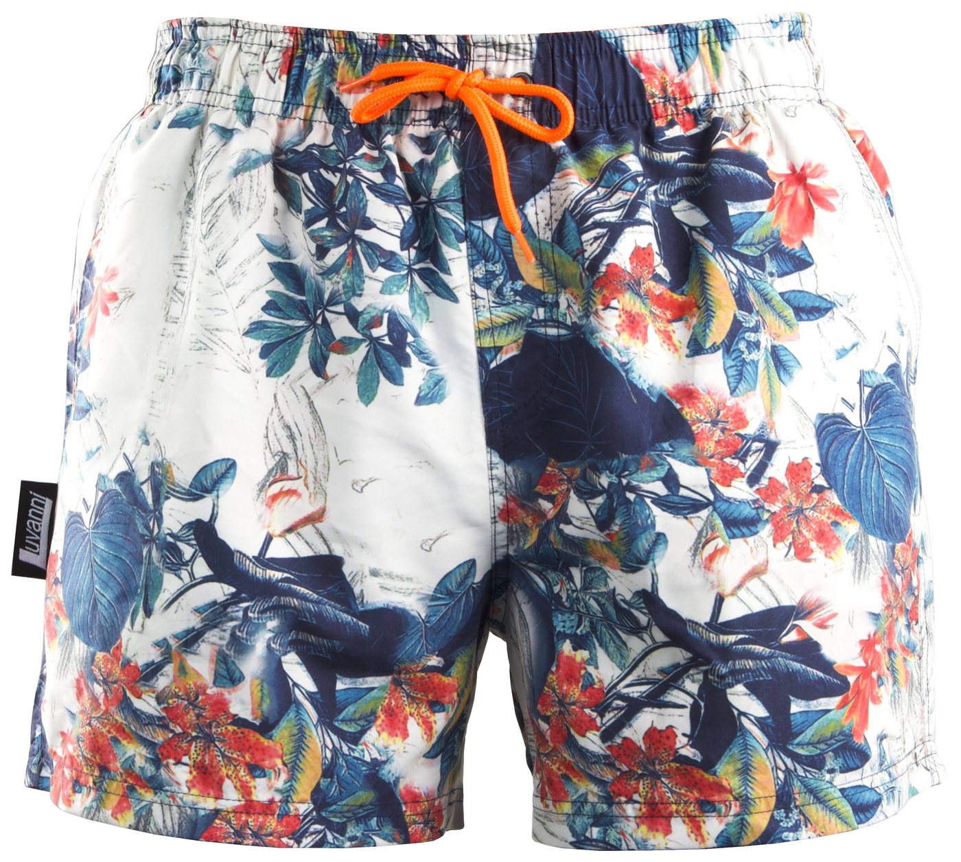 Luvanni Badehose Badehose Herren Schnelltrocknende Beachshorts Boardshorts Badeshorts Palmen Muster Schwimmhose Männer Shorts Hose Streifenmuster von Luvanni