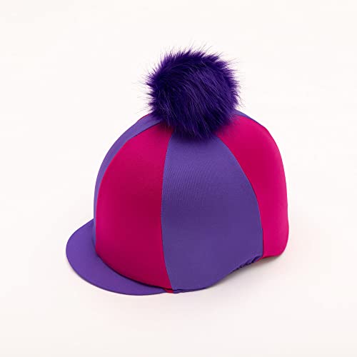 Reithelm-Überzug, zweifarbig, Violett / Hot Pink Reithelm-Überzug, zweifarbig, Violett / Hot Pink von Luvponies