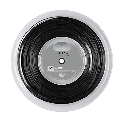Wilson Luxilon Unisex Tennissaite Savage 127, schwarz, 200 Meter Rolle, 1,27 mm, WRZ902100 Wilson Luxilon Unisex Tennissaite Savage 127, schwarz, 200 Meter Rolle, 1,27 mm, WRZ902100 von Luxilon