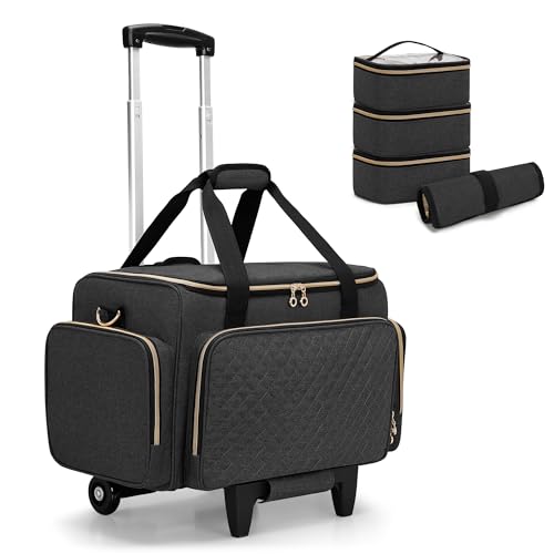 Luxja Kosmetikkoffer Trolley Damen, Schwarz Luxja Kosmetikkoffer Trolley Damen, Schwarz von Luxja