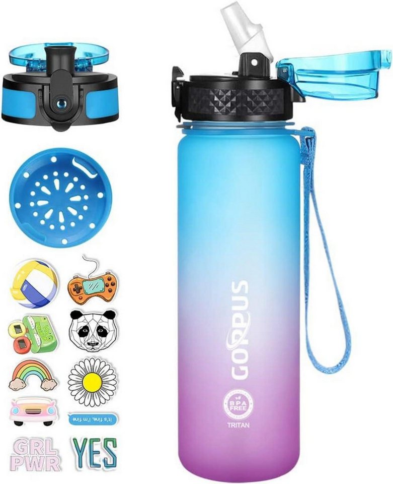 LuxusKollektion Aufbewahrungsbox Kinder Trinkflasche 500ml mit Strohhalm Zeitmarkierungen BPA-frei LuxusKollektion Aufbewahrungsbox Kinder Trinkflasche 500ml mit Strohhalm Zeitmarkierungen BPA-frei von LuxusKollektion