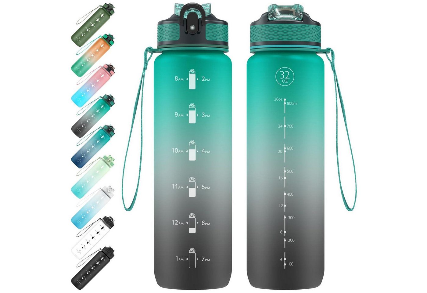 LuxusKollektion Becher Sport-Wasserflasche mit Strohhalm und LuxusKollektion Becher Sport-Wasserflasche mit Strohhalm und von LuxusKollektion