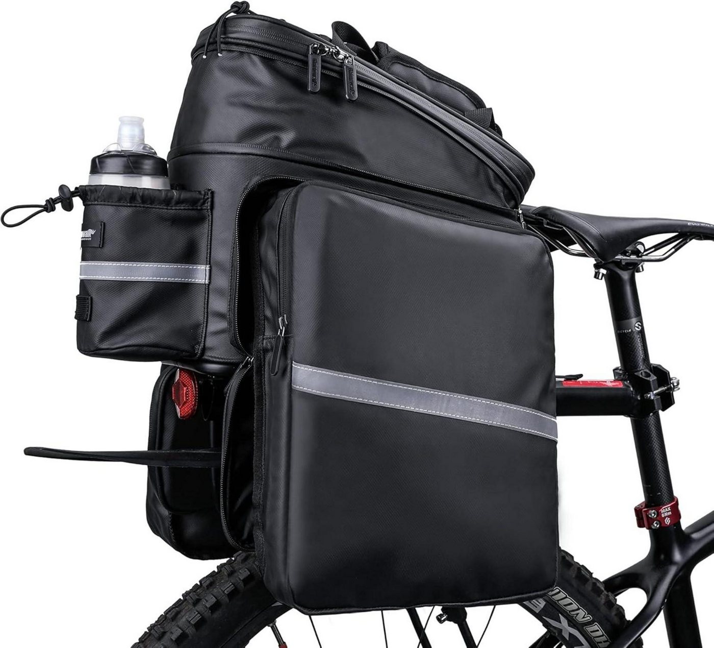 LuxusKollektion Fahrrad-Gepäckträger Erweiterbare Gepäckträgertasche für Fahrrad 11-30L Wasserdicht mit LuxusKollektion Fahrrad-Gepäckträger Erweiterbare Gepäckträgertasche für Fahrrad 11-30L Wasserdicht mit von LuxusKollektion