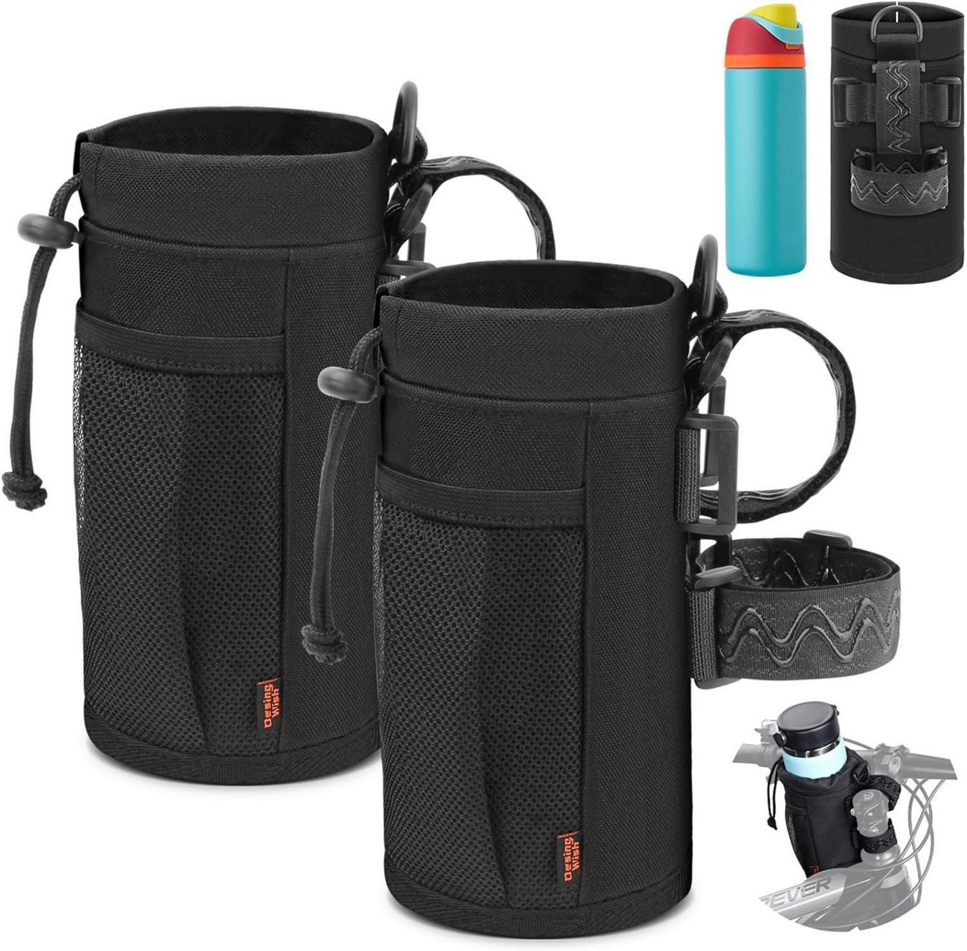 LuxusKollektion Fahrradständer Fahrrad Flaschenhalter 24oz Schwarz 2 Stück - Isolierter LuxusKollektion Fahrradständer Fahrrad Flaschenhalter 24oz Schwarz 2 Stück - Isolierter von LuxusKollektion