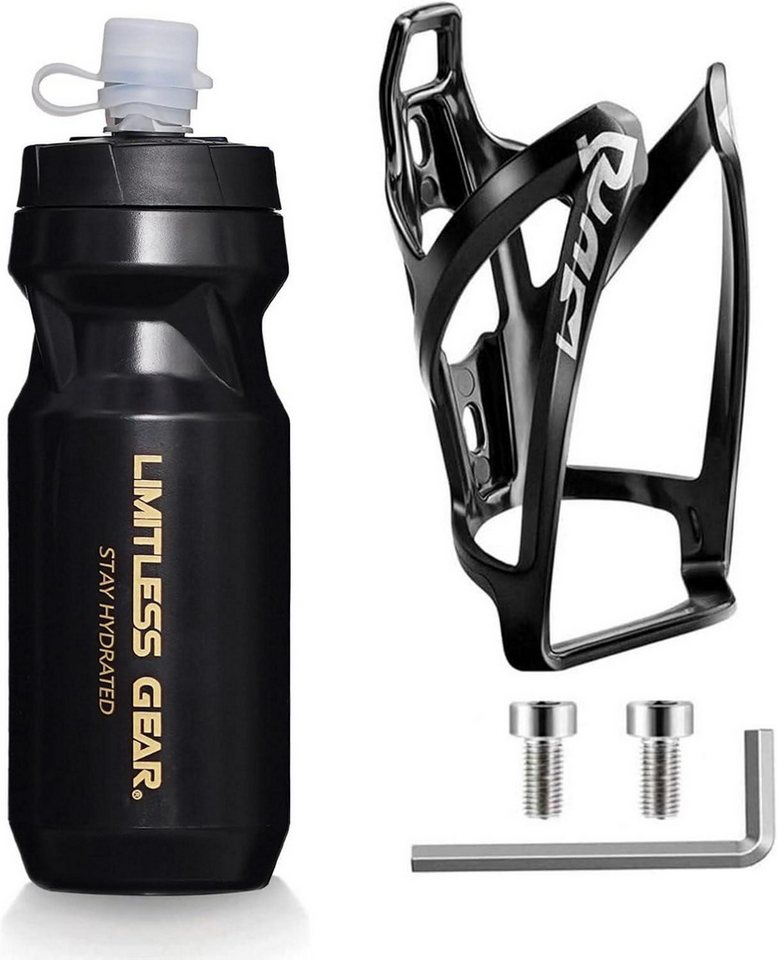 LuxusKollektion Fahrradständer Fahrrad Flaschenhalter mit 21 Oz Fahrradflasche Schwarz Gold LuxusKollektion Fahrradständer Fahrrad Flaschenhalter mit 21 Oz Fahrradflasche Schwarz Gold von LuxusKollektion