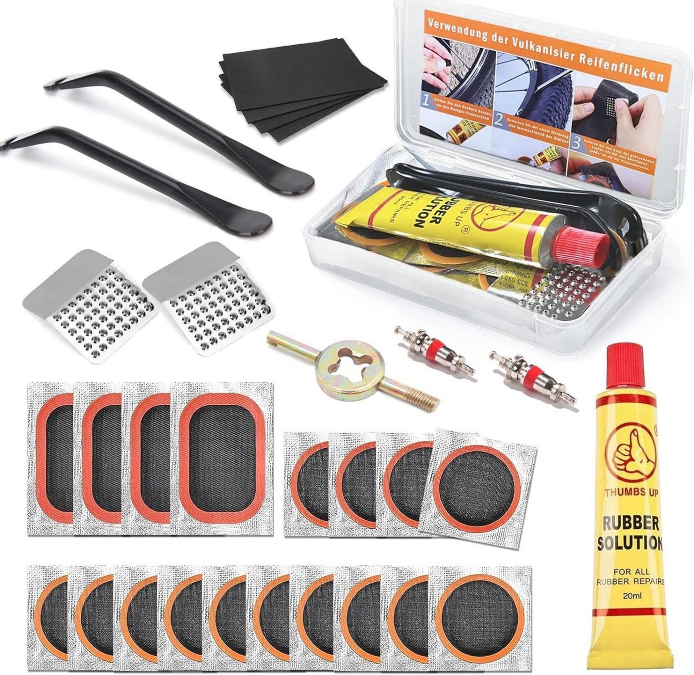 LuxusKollektion Fahrradständer Flickzeug Fahrrad Reparaturset Reifenreparatur Selbstklebend Radfahrer LuxusKollektion Fahrradständer Flickzeug Fahrrad Reparaturset Reifenreparatur Selbstklebend Radfahrer von LuxusKollektion